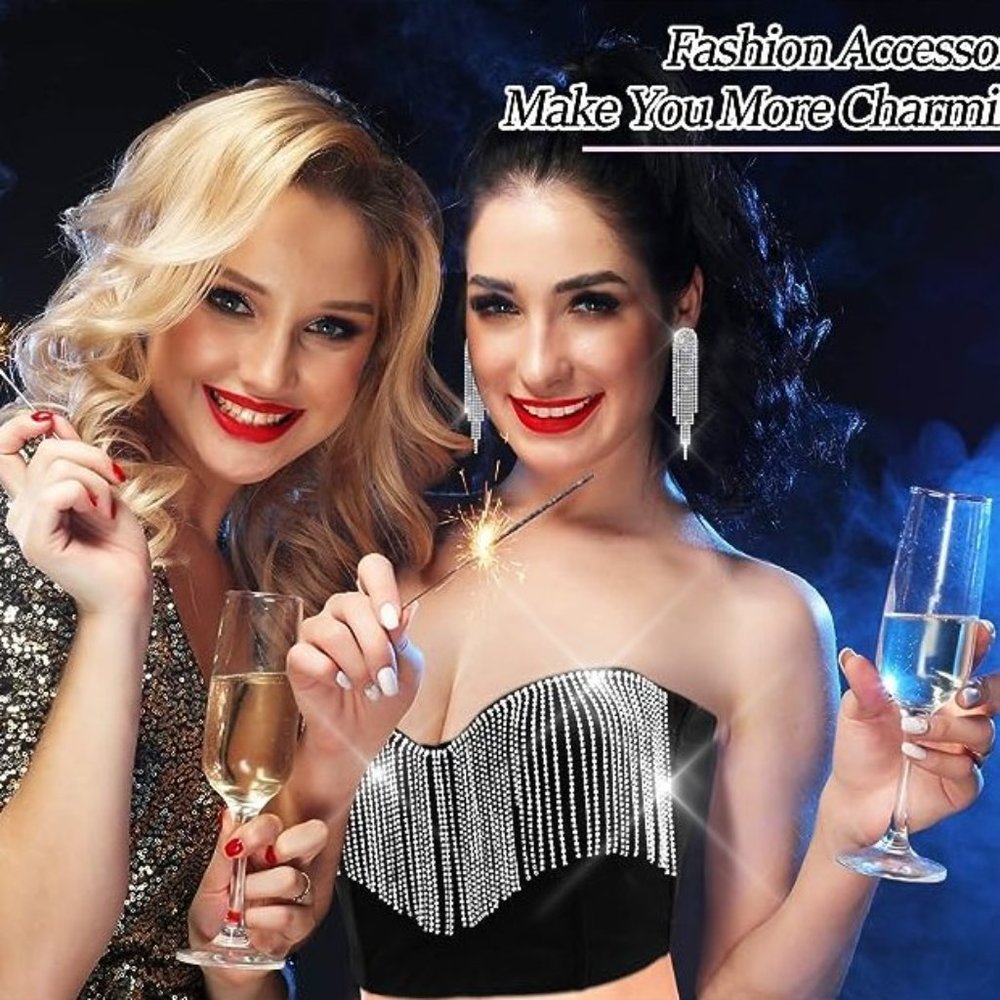 NEW Sparkling Bling Swarovski Crystal Rhinestone Bustier Bra Top + FREE …